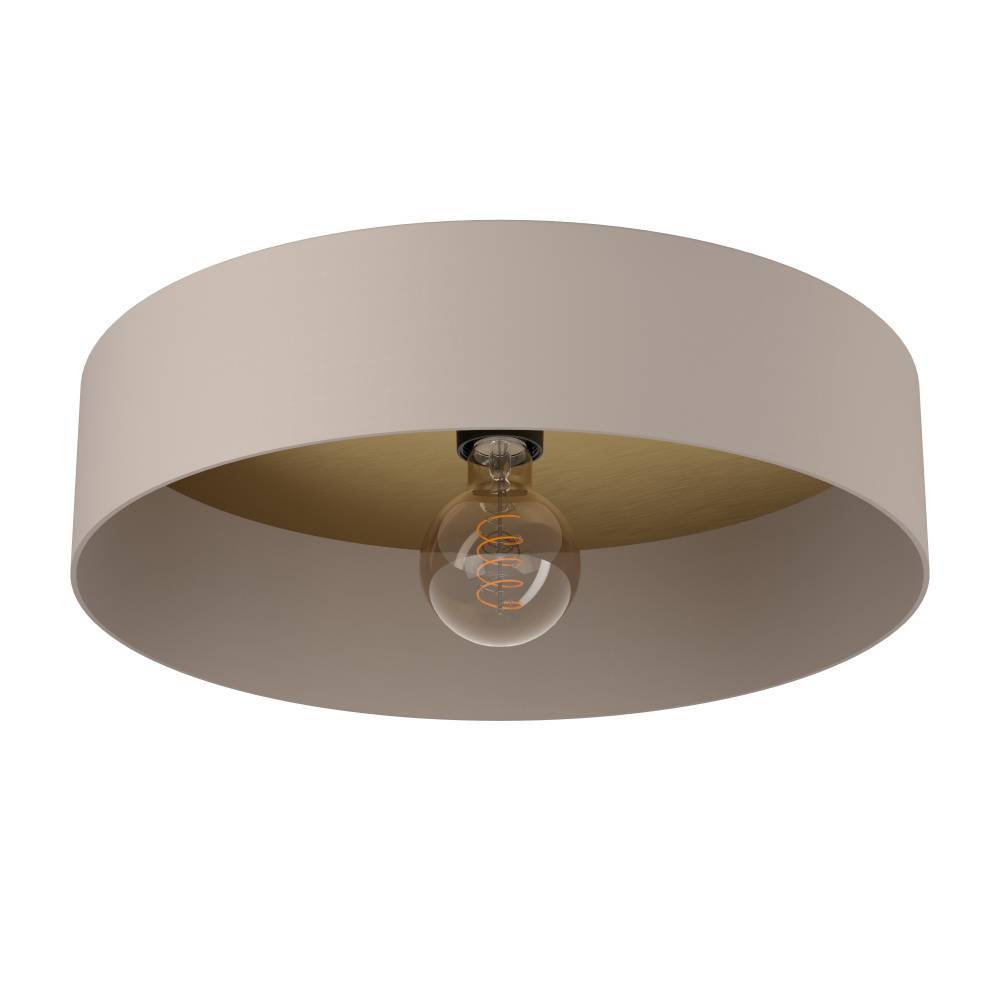 Duaia Ø42 Taupe plafonnier De Eglo - Parfait pour le salon, la chambre ou le couloir, o&ugrave; il ajoute &agrave; la fois style et fonctionnalit&eacute;.