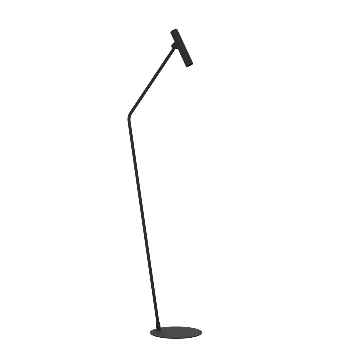 Almudaina Noir lampadaire De Eglo - Avec sa forme fine et sa t&ecirc;te lumineuse r&eacute;glable, il est parfait pour cr&eacute;er une lumi&egrave;re dirig&eacute;e sur un canap&eacute;, un fauteuil ou un bureau.