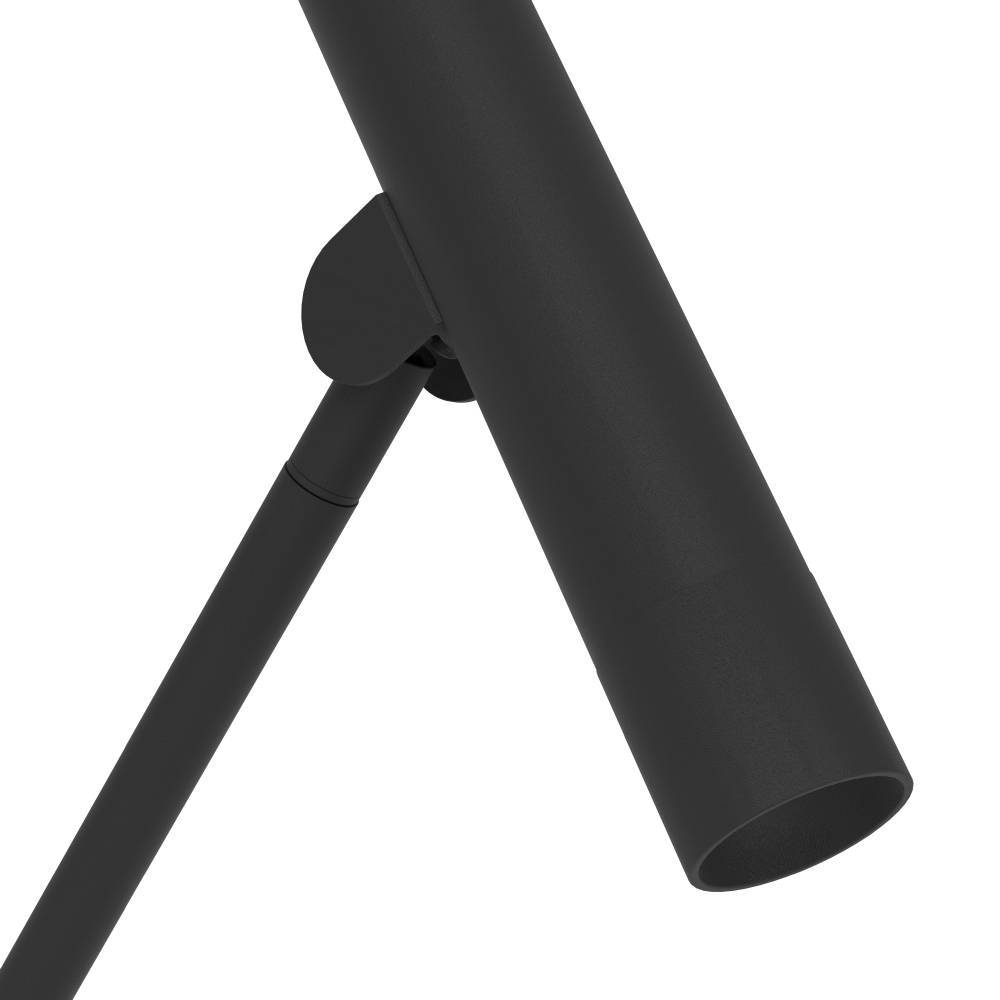Almudaina Noir lampadaire De Eglo - Avec sa forme fine et sa t&ecirc;te lumineuse r&eacute;glable, il est parfait pour cr&eacute;er une lumi&egrave;re dirig&eacute;e sur un canap&eacute;, un fauteuil ou un bureau.