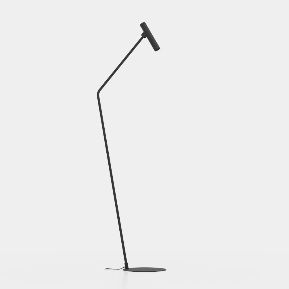 Almudaina Noir lampadaire De Eglo - Avec sa forme fine et sa t&ecirc;te lumineuse r&eacute;glable, il est parfait pour cr&eacute;er une lumi&egrave;re dirig&eacute;e sur un canap&eacute;, un fauteuil ou un bureau.