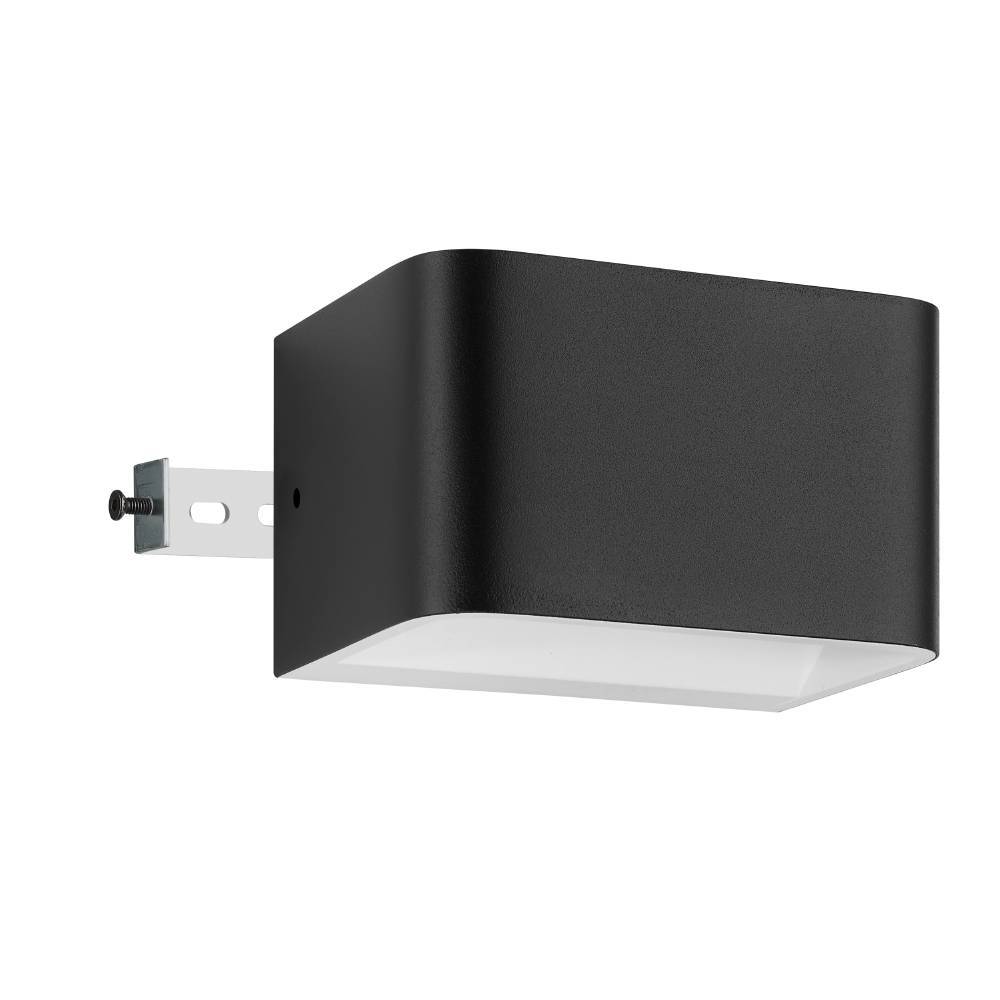 Sania 13cm Noir applique murale De Eglo - Cette applique murale moderne en noir offre un design minimaliste et &eacute;l&eacute;gant qui s'adapte parfaitement &agrave; la plupart des styles d'int&eacute;rieur.