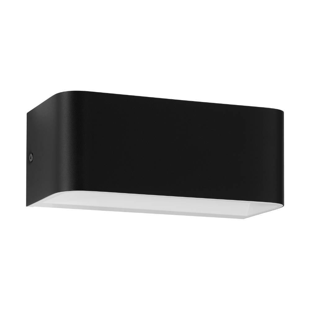 Sania 20cm Noir applique murale De Eglo - Cette applique murale moderne en noir offre un design minimaliste et &eacute;l&eacute;gant qui s'adapte parfaitement &agrave; la plupart des styles d'int&eacute;rieur.