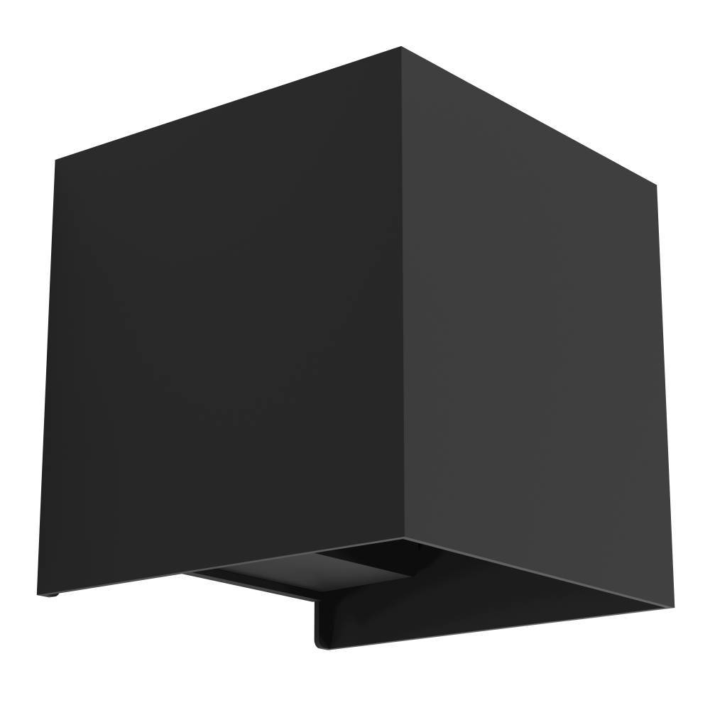 Valmontone 10cm Noir applique murale De Eglo - La lueur chaleureuse, qui se propage à partir de faisceaux lumineux vers le haut et vers le bas, offre un éclairage harmonieux et doux.