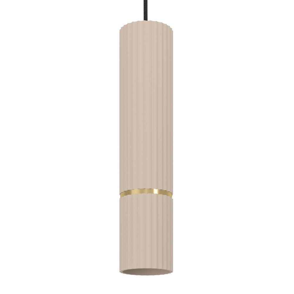Caminia 77cm Beige suspension De Eglo - Avec son design minimaliste et épuré, la lampe s'intègre aussi bien dans les intérieurs scandinaves que modernes et fournit une lumière agréable qui rehausse l'atmosphère de la pièce.