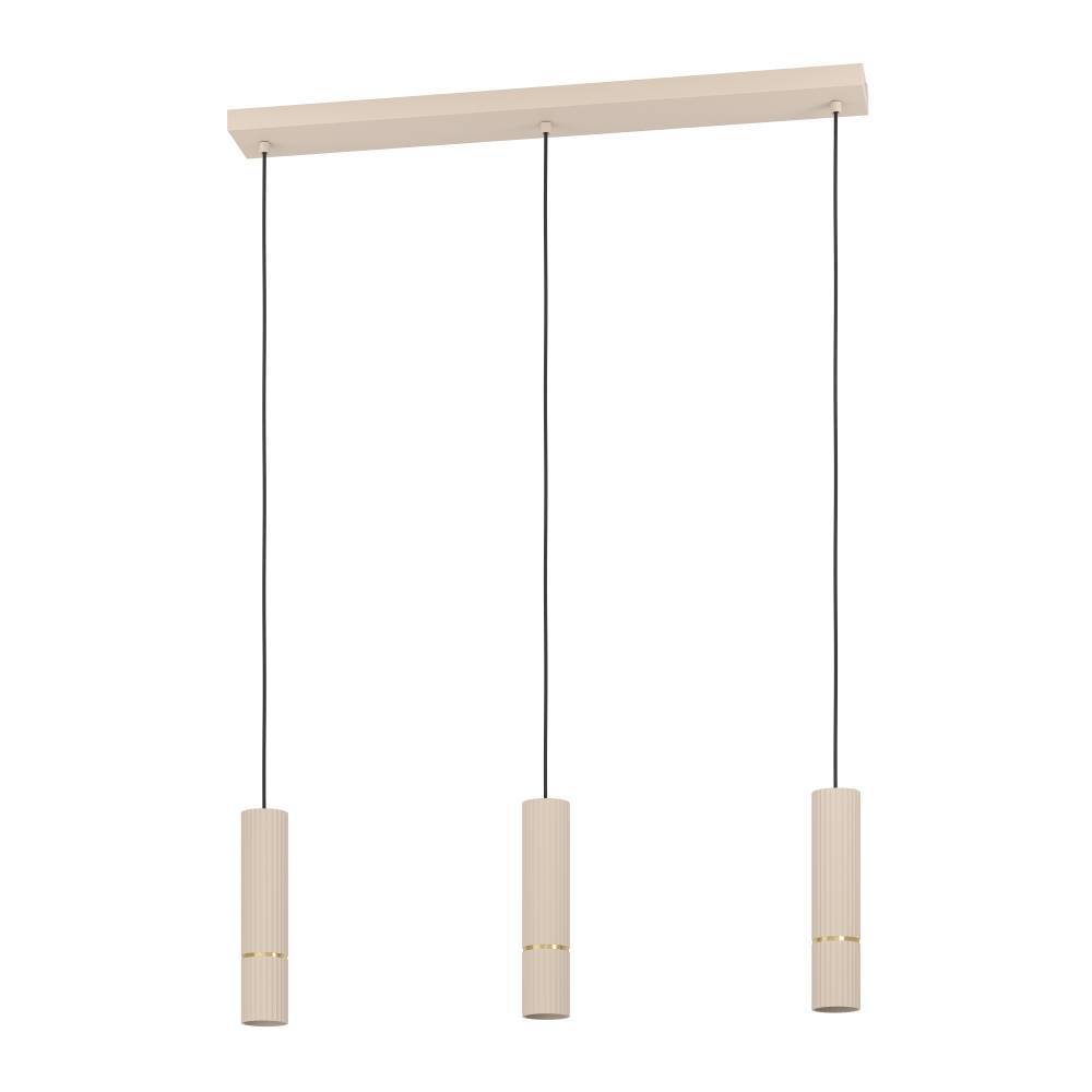 Caminia 77cm Beige suspension De Eglo - Avec son design minimaliste et épuré, la lampe s'intègre aussi bien dans les intérieurs scandinaves que modernes et fournit une lumière agréable qui rehausse l'atmosphère de la pièce.