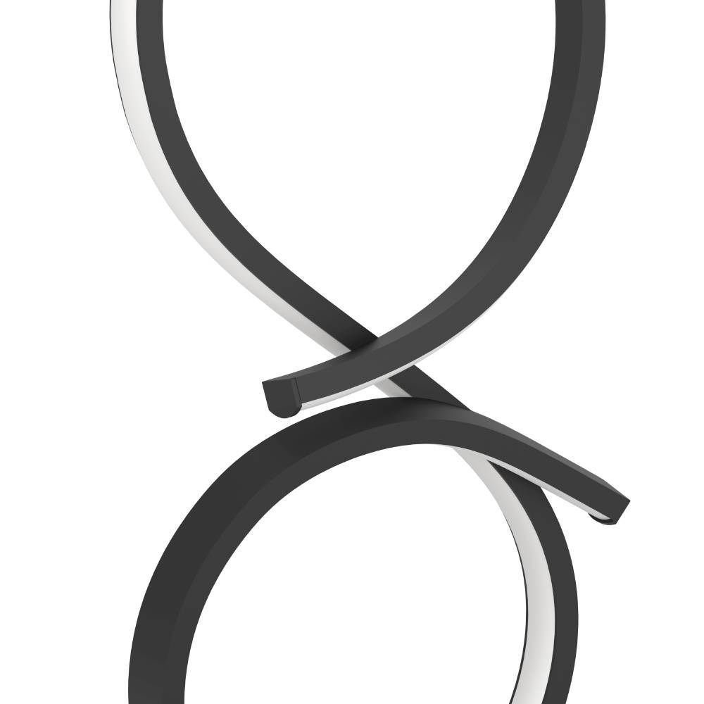 Serpins 40cm Noir lampe de table De Eglo - Le design minimaliste et futuriste de la lampe en fait un ajout &eacute;l&eacute;gant &agrave; toute maison moderne, tandis que sa technologie LED &eacute;conome en &eacute;nergie en fait un choix durable.