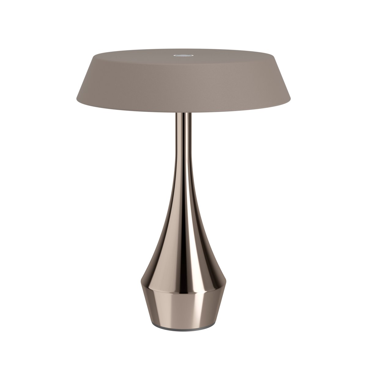 Turcio 20cm Bronze portable De Eglo - Turcio est une lampe portable en métal avec un pied en bronze brillant et un abat-jour texturé brun foncé.