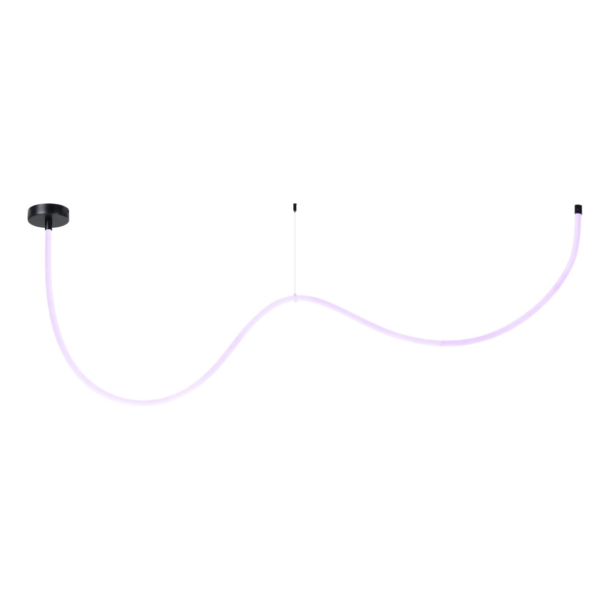 Glow 300cm Noir suspension De Eglo - Un support de plafond, un kit de suspension, un kit de fixation murale ou au plafond et les accessoires sont fournis.
