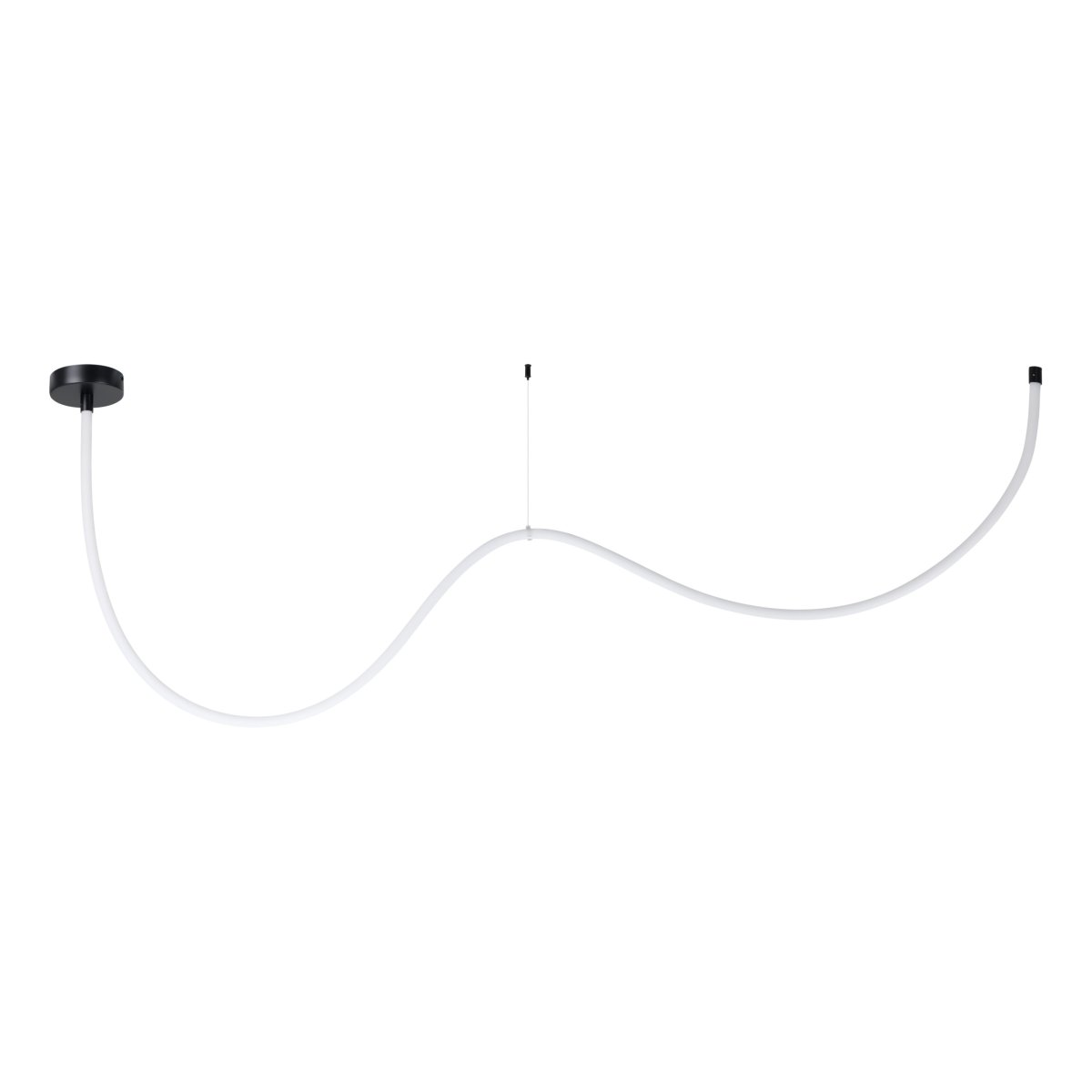 Glow 300cm Noir suspension De Eglo - Un support de plafond, un kit de suspension, un kit de fixation murale ou au plafond et les accessoires sont fournis.