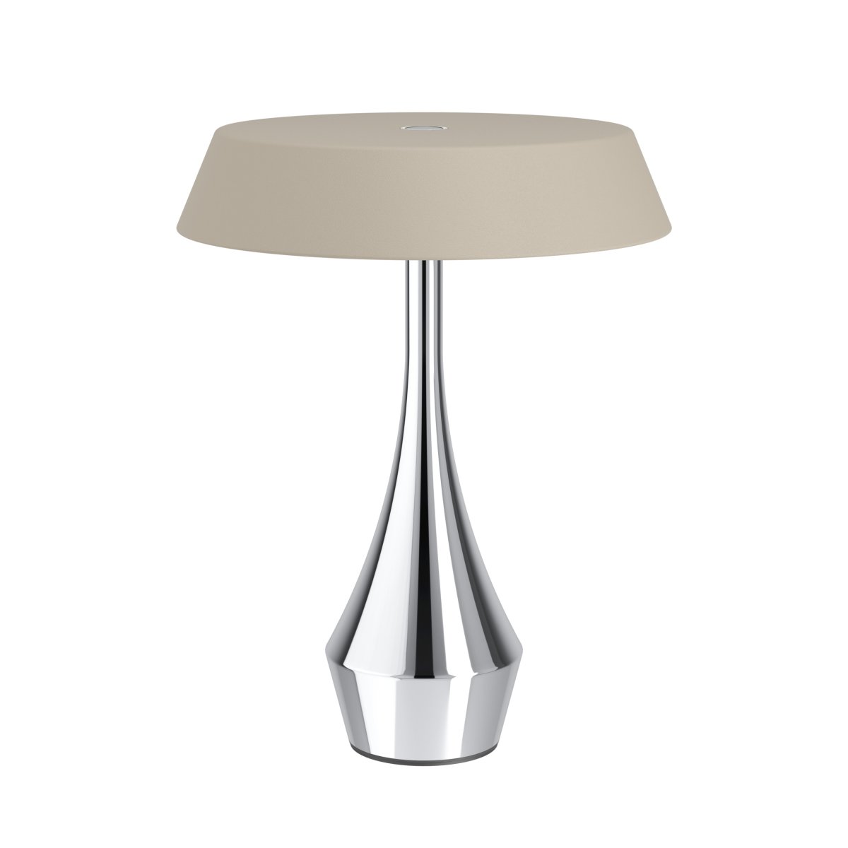 Turcio 20cm Chrome portable De Eglo - Pour une autonomie optimale, il est recommandé de charger et de ranger la lampe à l'intérieur.
