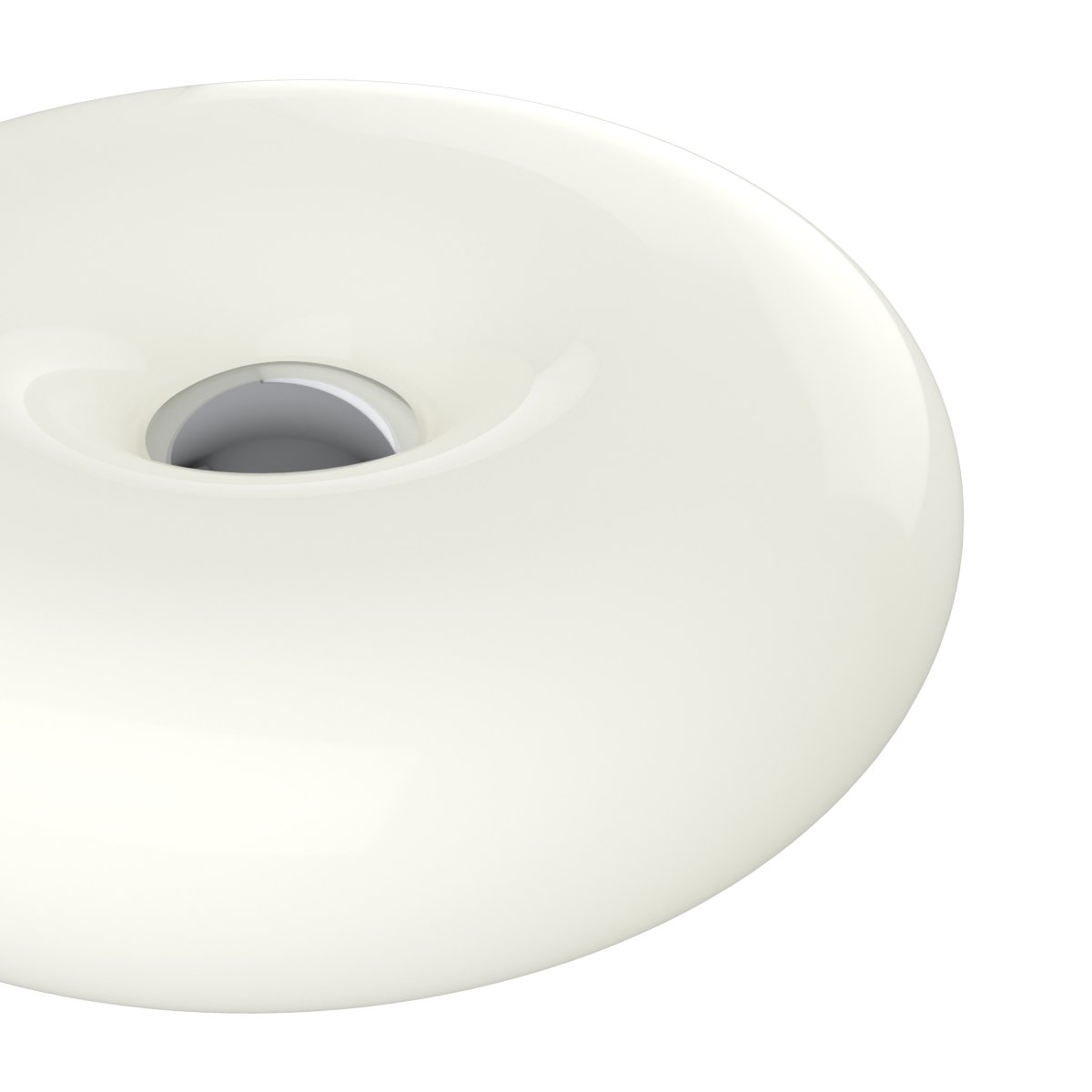 Basile 10cm Blanc lampe de table De Eglo - Basile est une lampe d&eacute;corative en verre blanc aux d&eacute;tails argent&eacute;s et &agrave; la forme douce et arrondie.