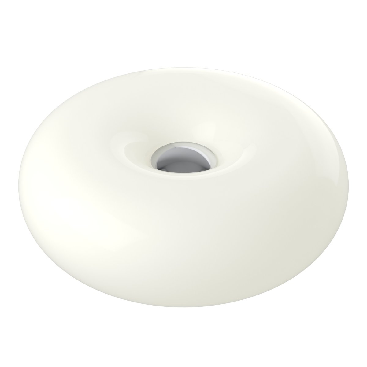 Basile 10cm Blanc lampe de table De Eglo - Basile est une lampe d&eacute;corative en verre blanc aux d&eacute;tails argent&eacute;s et &agrave; la forme douce et arrondie.