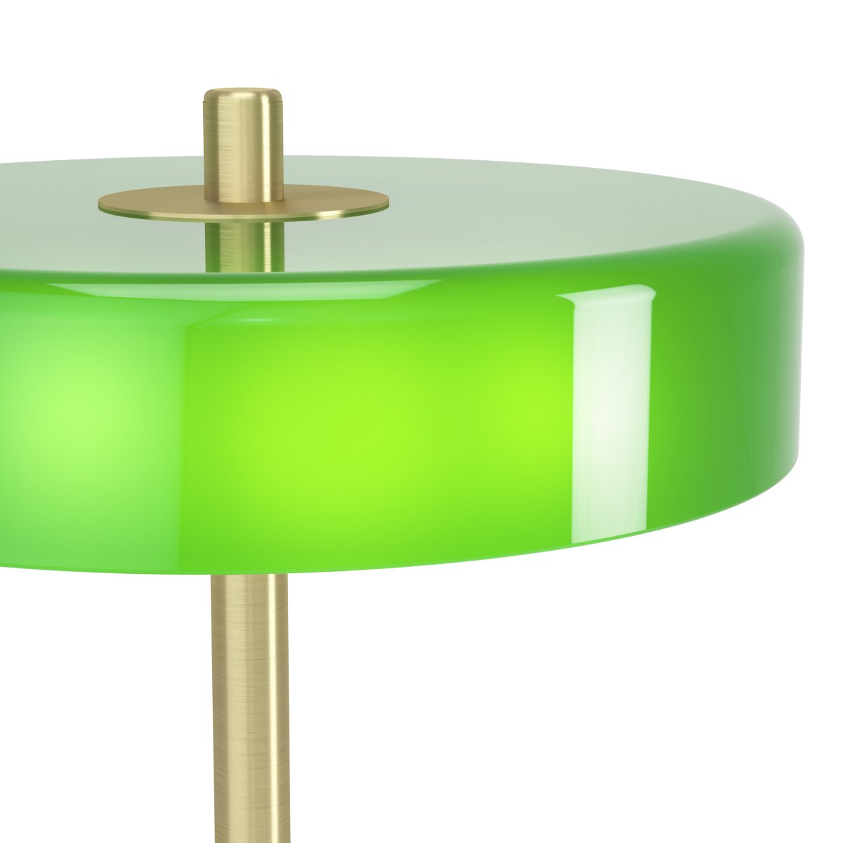 Salve 33cm Laiton lampe de table De Eglo - L'alliance du verre vert et du laiton aux tons chauds fait de Salve une lampe de table décorative qui trouvera parfaitement sa place sur une table d'appoint, un bureau ou près d'une fenêtre.