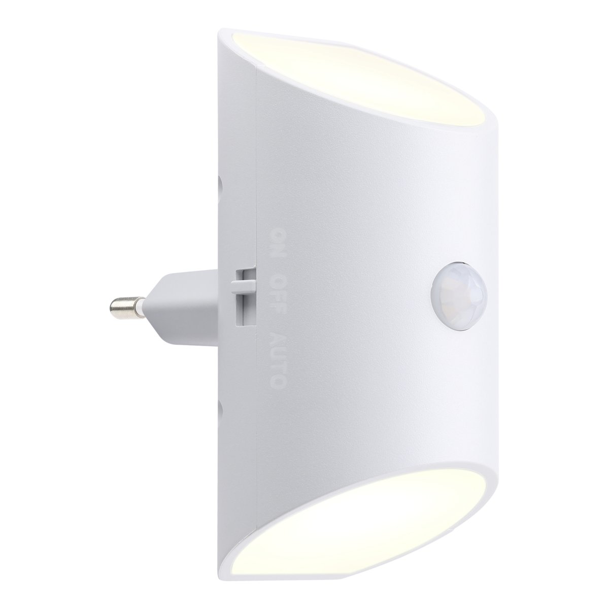 Merta Blanc applique murale De Eglo - À une hauteur d'installation de 1,2 mètre, le détecteur a une portée de 5 mètres et un angle de détection de 120°.