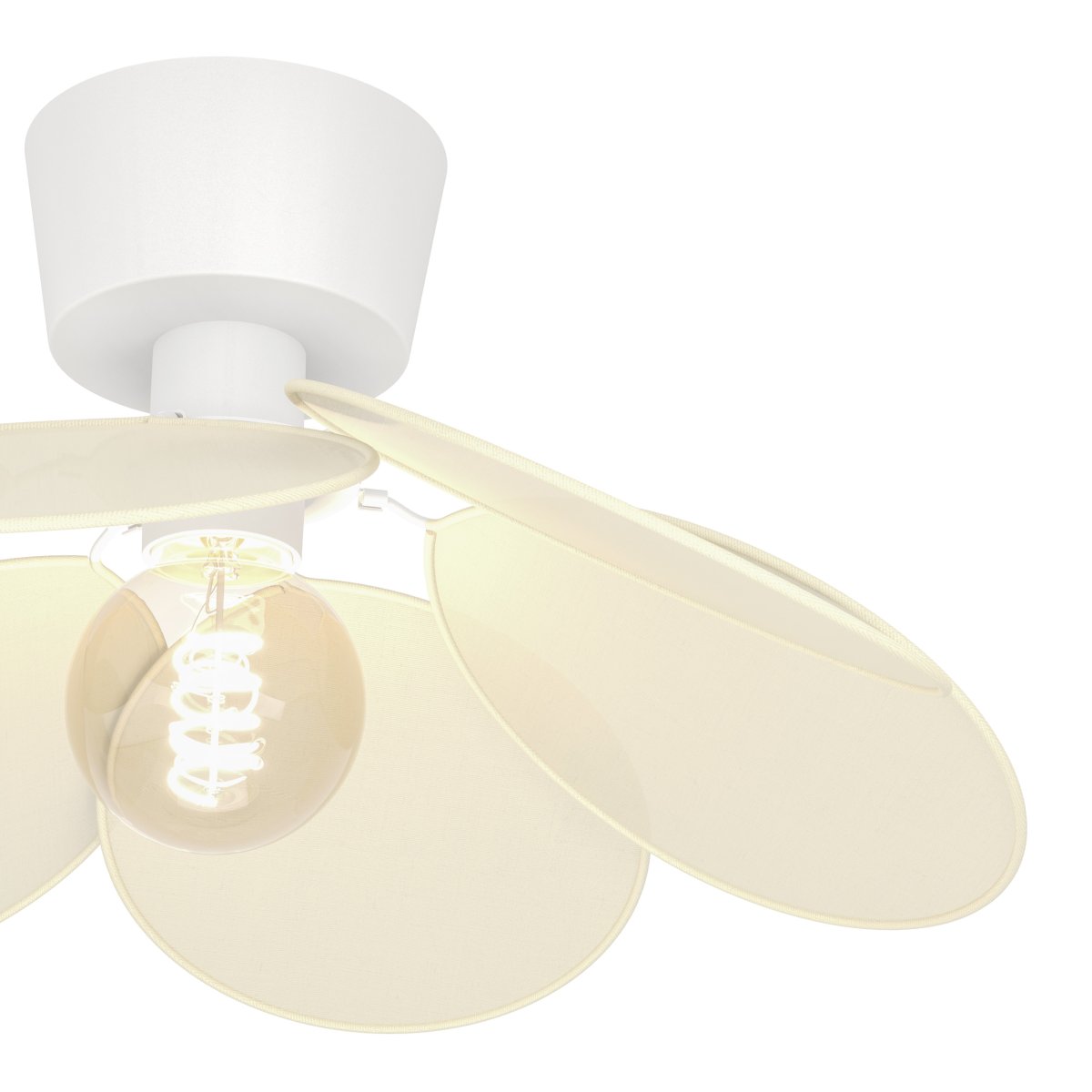 Binacua Ø45 Beige plafonnier De Eglo - Binacua est un plafonnier décoratif doté d'un abat-jour en tissu beige en forme de fleur.