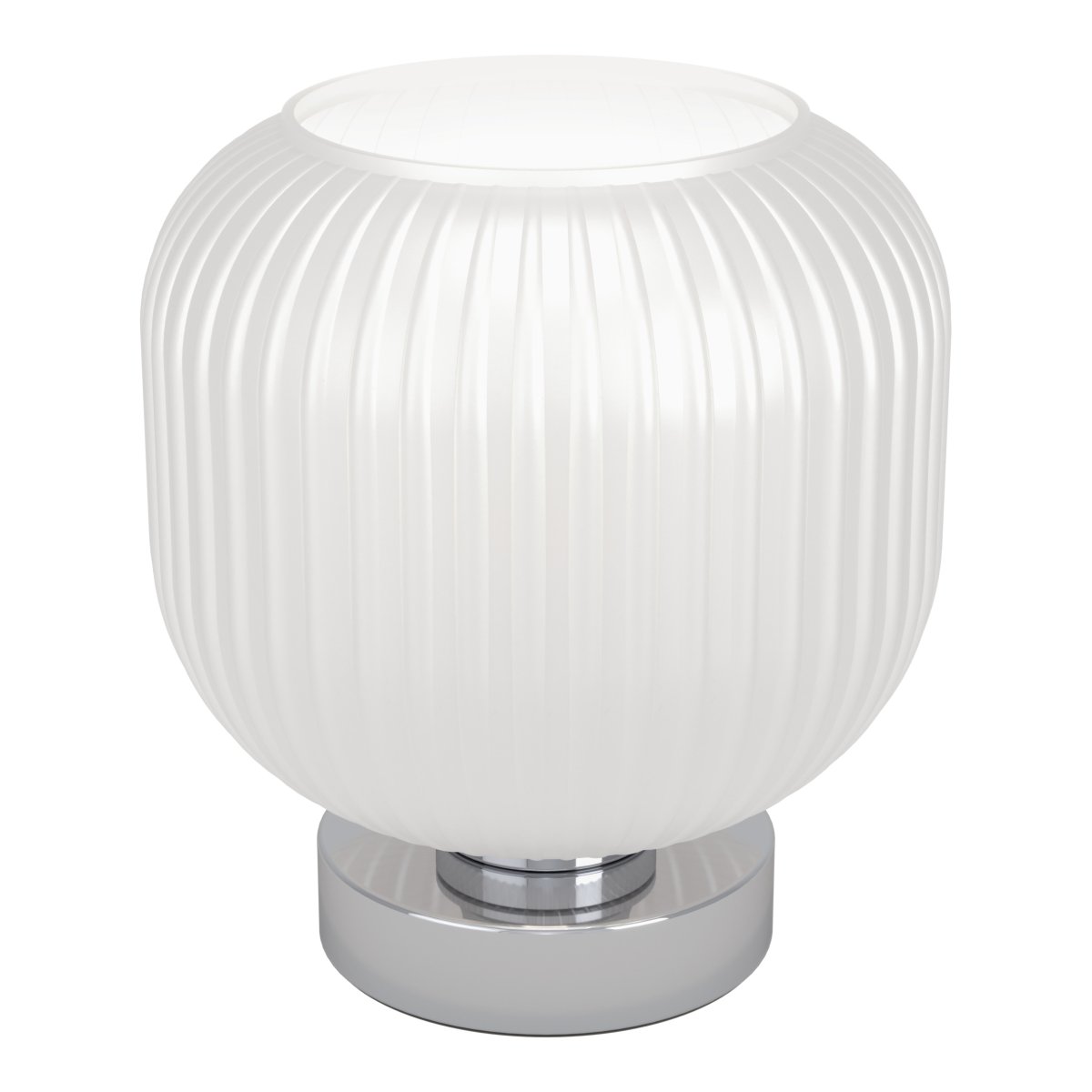 Dasmina 22cm Blanc/chrome lampe de table De Eglo - Grâce à sa palette de couleurs neutres, Dasmina s'intègre harmonieusement dans différents environnements : sur une table d'appoint, une table de chevet, un bureau ou près d'une fenêtre.