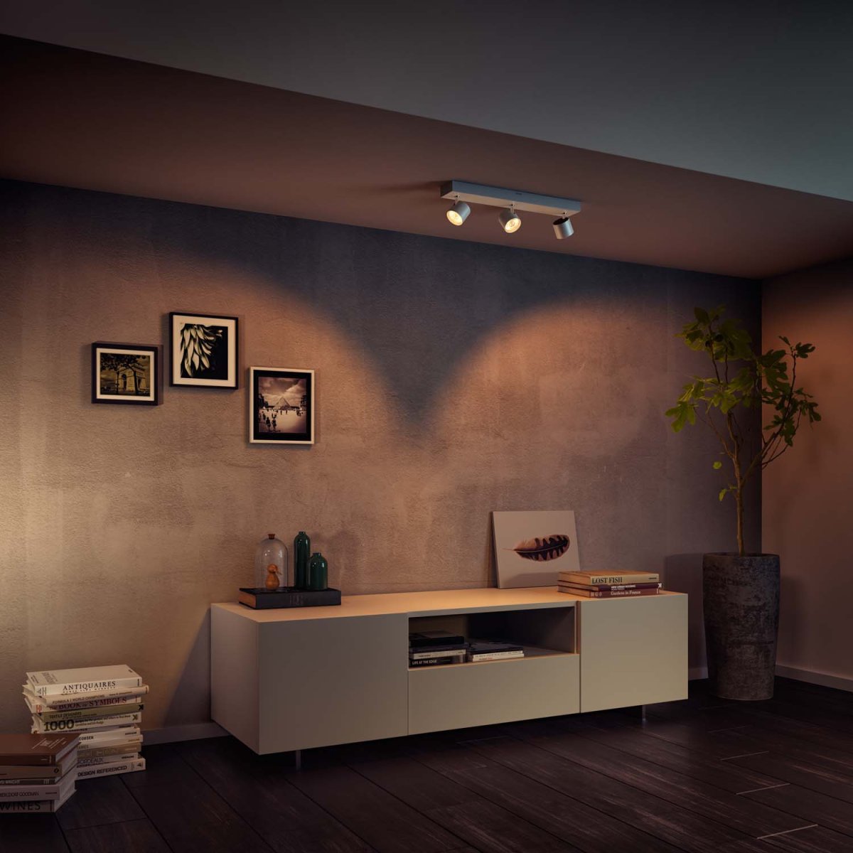 Star 3 Blanc spot De Philips - Avec les spots LED Philips WarmGlow, vous pouvez facilement régler la luminosité à votre guise, d'un éclairage fonctionnel avec beaucoup de lumière à une lueur chaleureuse et accueillante.