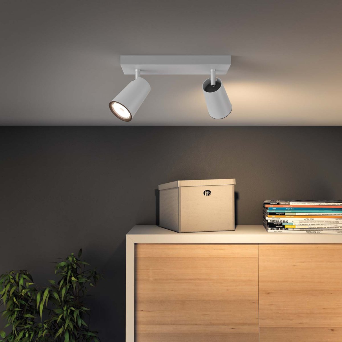 Paisley 2 Blanc spot De Philips - Son boîtier en métal blanc lui confère un style épuré et minimaliste qui s'intègre harmonieusement à la plupart des intérieurs.