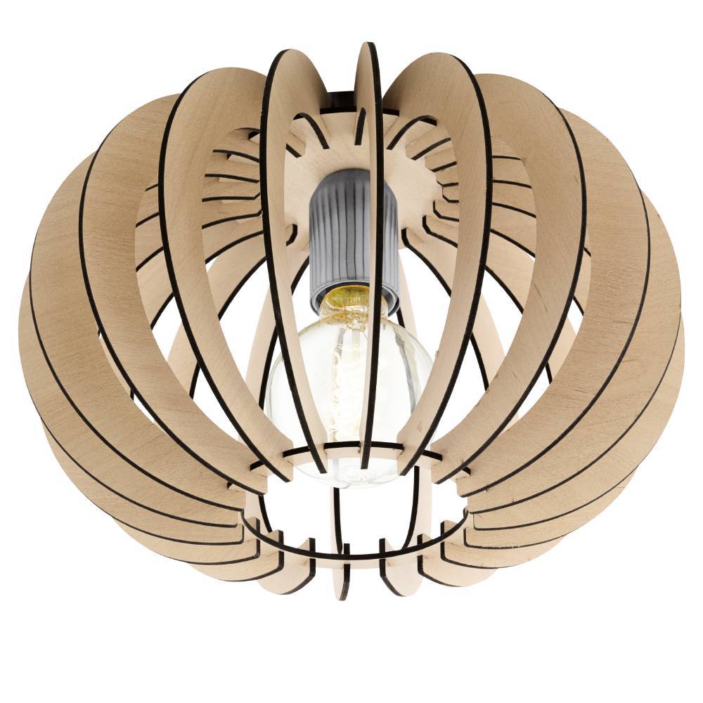 Stellato Ø40 Nature plafonnier De Eglo - La construction innovante à lamelles de la lampe fait apparaître la source lumineuse comme faisant partie du design, ce qui la rend parfaite pour les salons, les chambres ou les salles à manger.