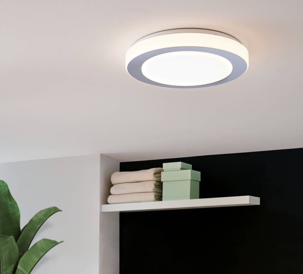 Led Carpi Ø38 Blanc lampe de salle de bain De Eglo - Il est idéal pour créer une lumière claire et subtile dans la pièce tout en ajoutant une touche élégante.