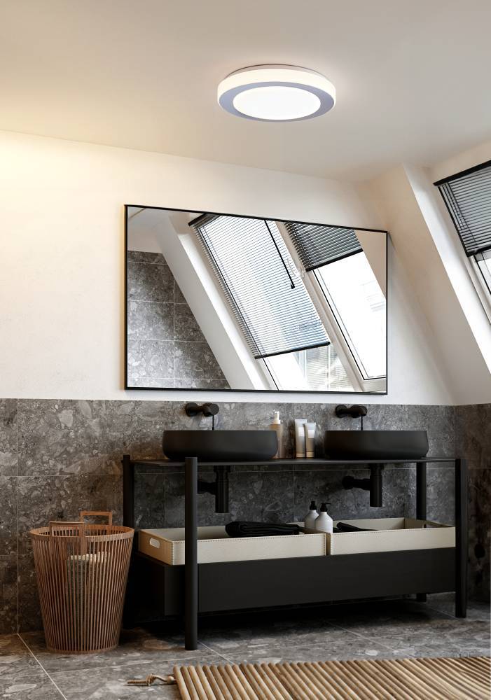 Led Carpi Ø38 Blanc lampe de salle de bain De Eglo - Il est idéal pour créer une lumière claire et subtile dans la pièce tout en ajoutant une touche élégante.