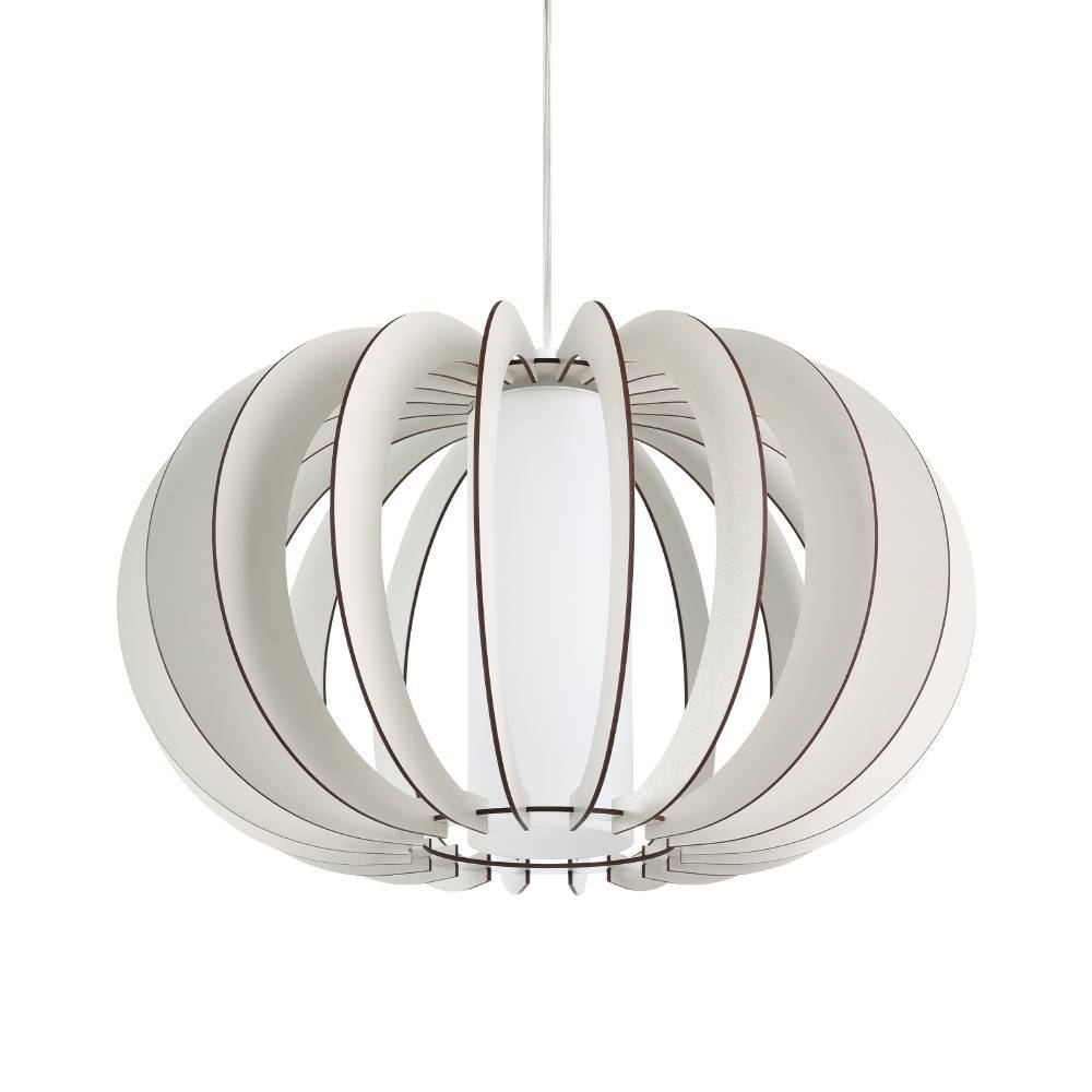 Stellato Ø50 Blanc suspension De Eglo - Gr&acirc;ce &agrave; son aspect futuriste, la lampe est parfaite au-dessus de la table &agrave; manger, dans le salon ou comme &eacute;l&eacute;ment de design &eacute;l&eacute;gant dans le couloir.