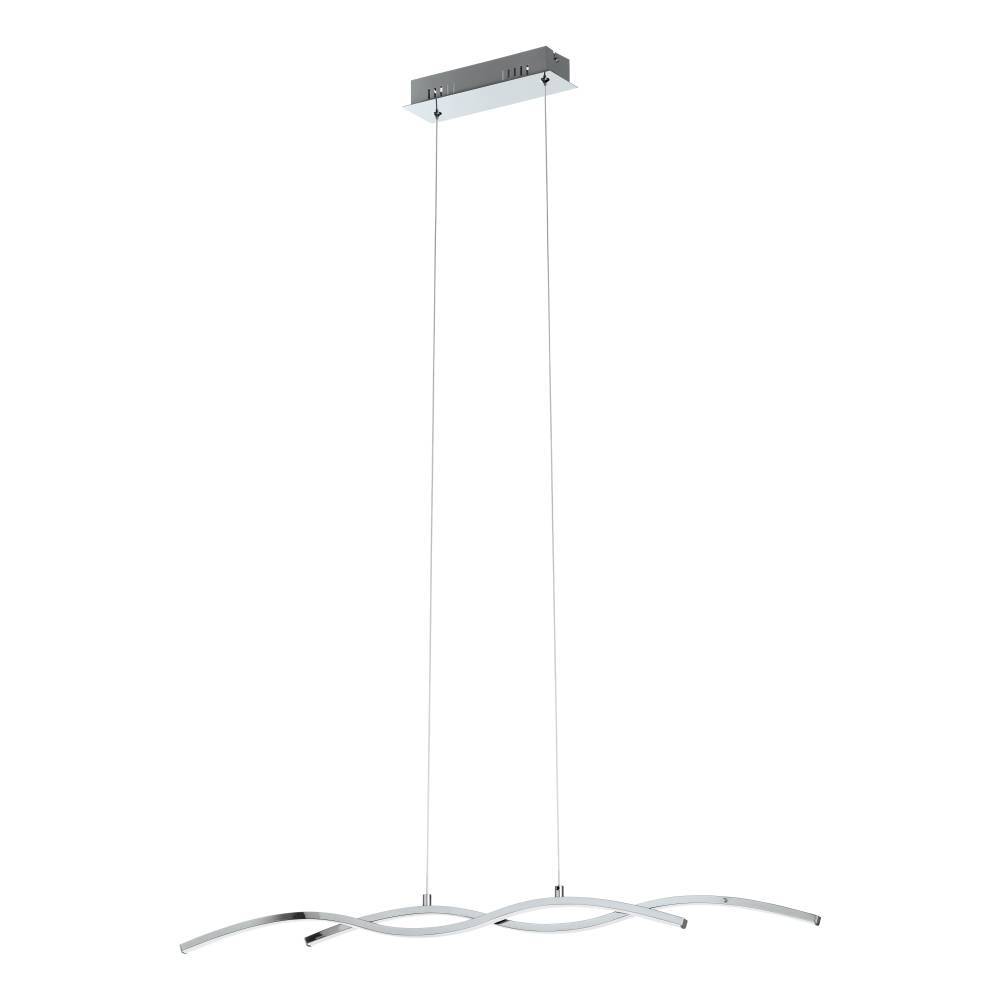 Lasana 87cm Chrome suspension De Eglo - Ses courbes élégantes et son style minimaliste en font un choix idéal pour les intérieurs modernes, et sa finition chromée lisse offre un look subtil et sophistiqué.