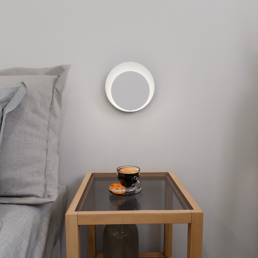 Circle 22cm Blanc applique murale De Emibig Lighting - En même temps, il remplit parfaitement sa fonction et est idéal pour être placé dans le salon, la chambre ou le couloir.