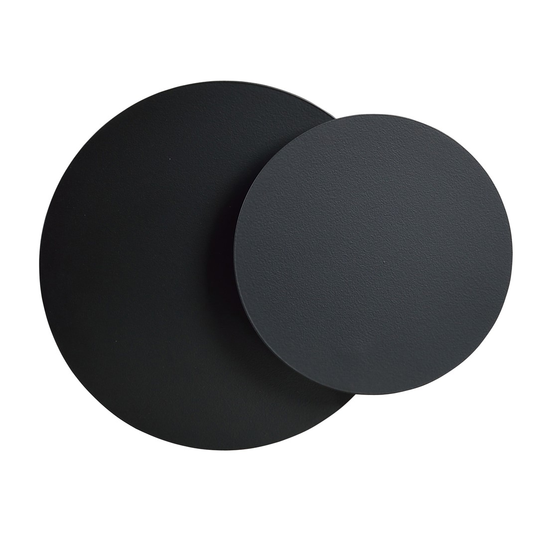 Circle 22cm Noir applique murale De Emibig Lighting - En m&ecirc;me temps, il remplit parfaitement sa fonction et est id&eacute;al pour &ecirc;tre plac&eacute; dans le salon, la chambre ou le couloir.