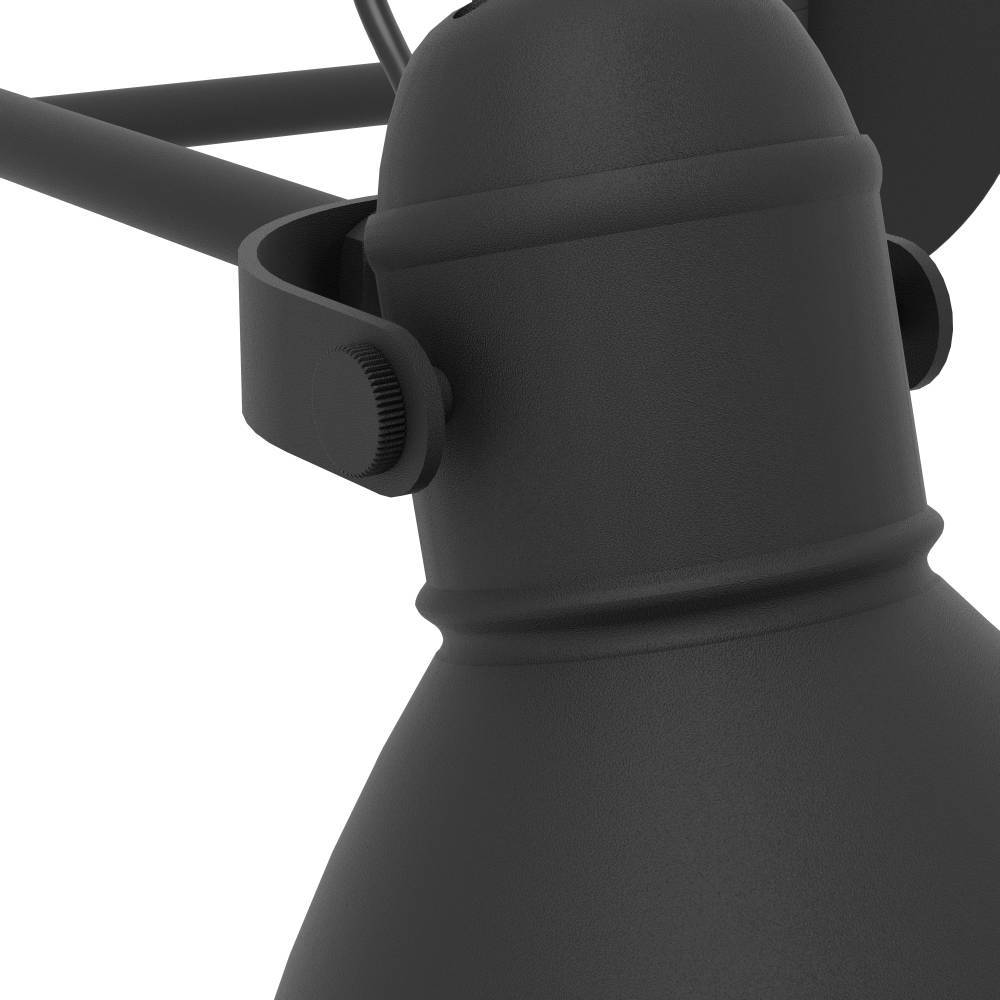 San Peri Ø15 Noir applique murale De Eglo - Son design minimaliste et son look moderne s'adaptent à la plupart des styles d'intérieur tout en offrant une lumière dirigée et agréable.