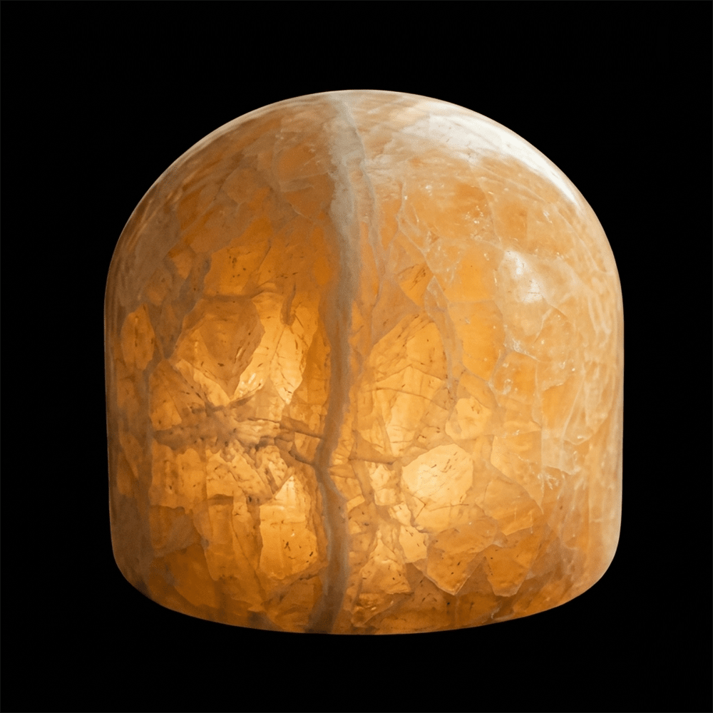 Marble 9cm Beige De Unison - Le marbre est un bel &eacute;l&eacute;ment d&eacute;coratif pour une table, une fen&ecirc;tre ou une &eacute;tag&egrave;re, et diffuse une lumi&egrave;re agr&eacute;able dans toute la pi&egrave;ce.
