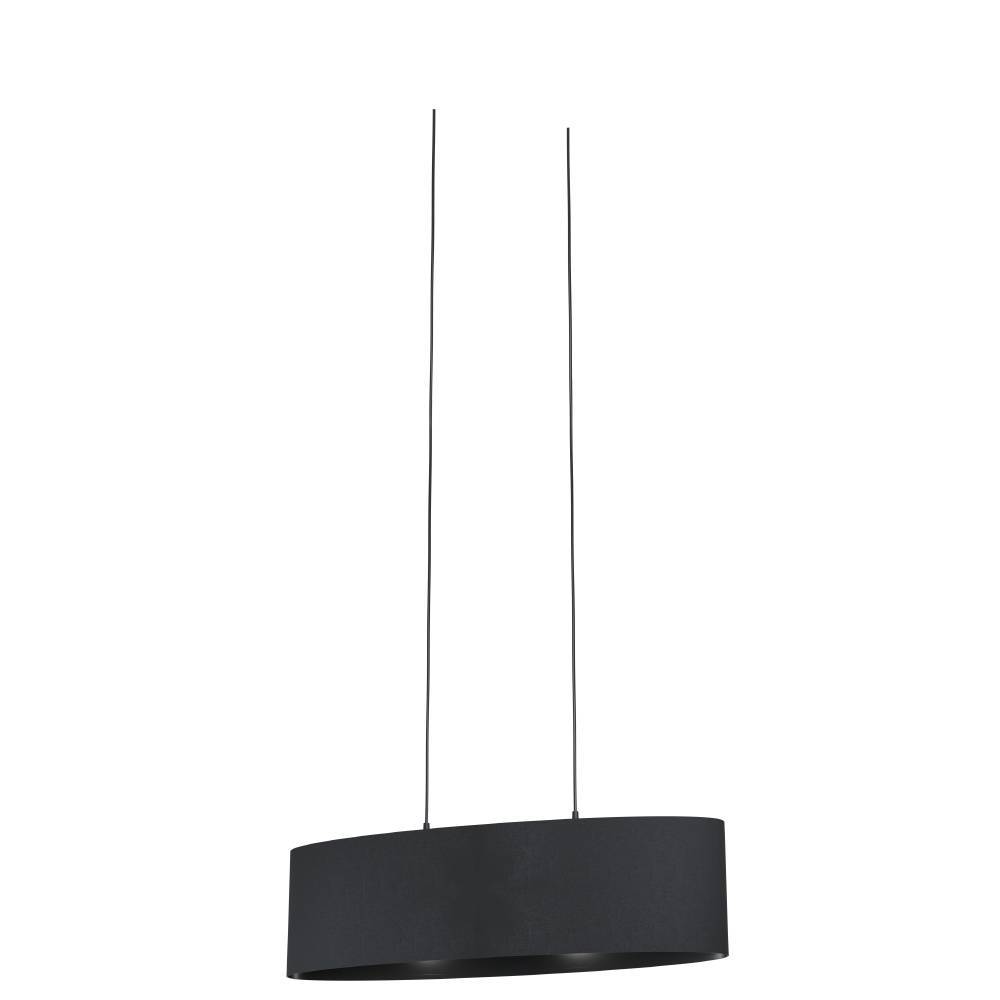 Maserlo 78cm Noir suspension De Eglo - La suspension avec des câbles fins donne à la lampe une sensation de flottement et une silhouette élégante dans la pièce.