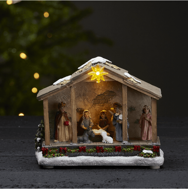 Nativity Multicolore De Star Trading - Posez-la sur une table ou une étagère pour une ambiance de Noël festive.