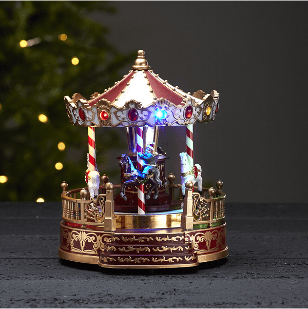 Kidsville Multicolore De Star Trading - D&eacute;coration aux d&eacute;tails raffin&eacute;s, carrousel rotatif avec 8 chants de No&euml;l diff&eacute;rents.