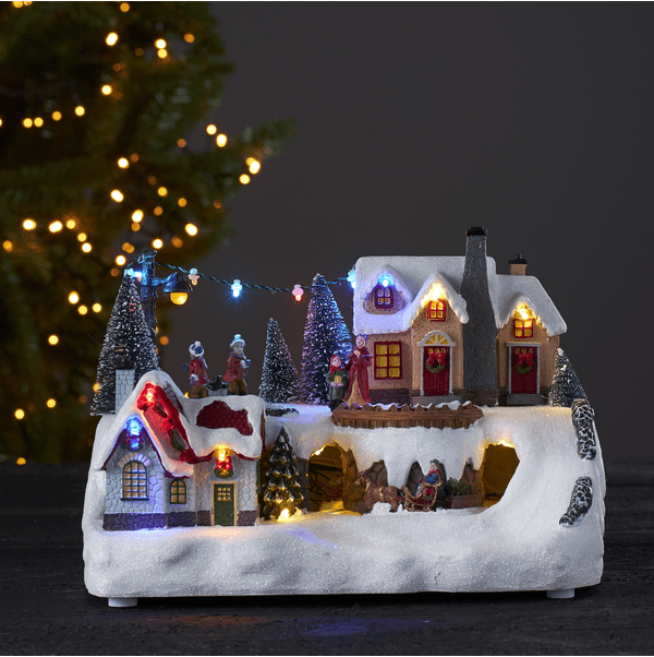 Iceville Multicolore De Star Trading - Une d&eacute;coration de No&euml;l pleine d'ambiance qui ajoute une touche d'originalit&eacute; &agrave; votre d&eacute;coration de No&euml;l.