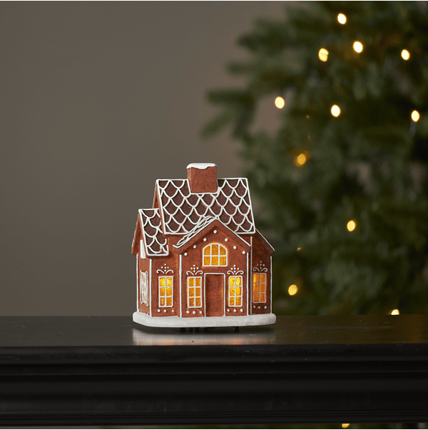 Gingerville 16cm Brun De Star Trading - Elle illumine la maison d'une lumi&egrave;re blanche et chaude.
