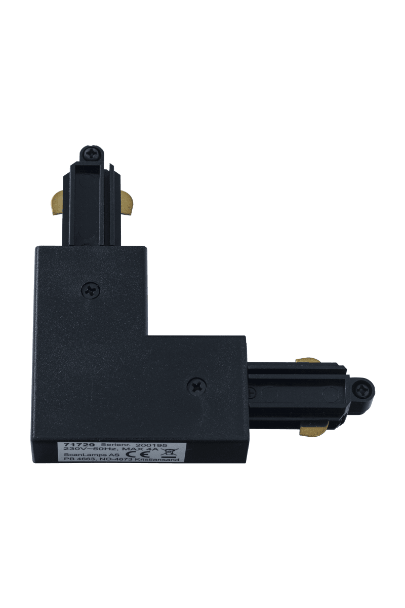 Connecteur En L Droite Noir De Aneta Lighting - 