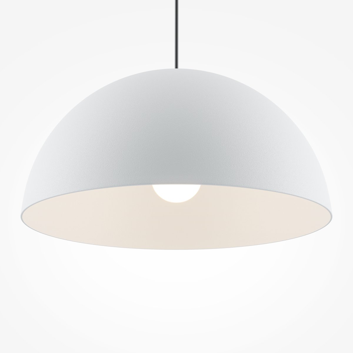 Basic colors Ø35 Blanc suspension De Maytoni - Avec son abat-jour en forme de croissant dans un ton neutre élégant, il émet une lumière dirigée et agréable qui crée une atmosphère moderne et harmonieuse.