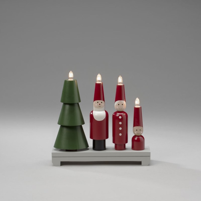 Bougeoir De L’Avent Père Noël Rouge/vert De Konstsmide - Ce bougeoir est un excellent choix pour tous ceux qui recherchent un bougeoir de l'Avent avec une touche ludique et personnelle.