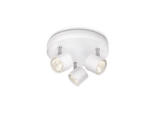 Star 3 Blanc spot De Philips - Avec les spots LED &agrave; intensit&eacute; variable de Philips, vous pouvez facilement r&eacute;gler l'intensit&eacute; lumineuse au niveau souhait&eacute;.