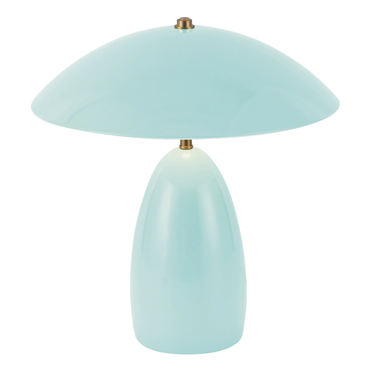 Poppy 35cm bleu clair lampe de table De Elstead Lighting - La lampe est &eacute;quip&eacute;e d'une LED int&eacute;gr&eacute;e de 11,5 W, d&eacute;livrant un flux lumineux de 761 lumens et une lumi&egrave;re blanc chaud (3000 K).