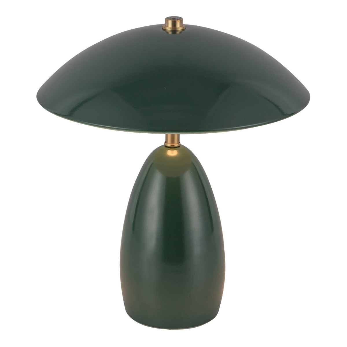 Poppy 27cm Vert portable De Elstead Lighting - Poppy est une lampe de table portable en m&eacute;tal gris fonc&eacute; orn&eacute;e de d&eacute;tails en laiton.