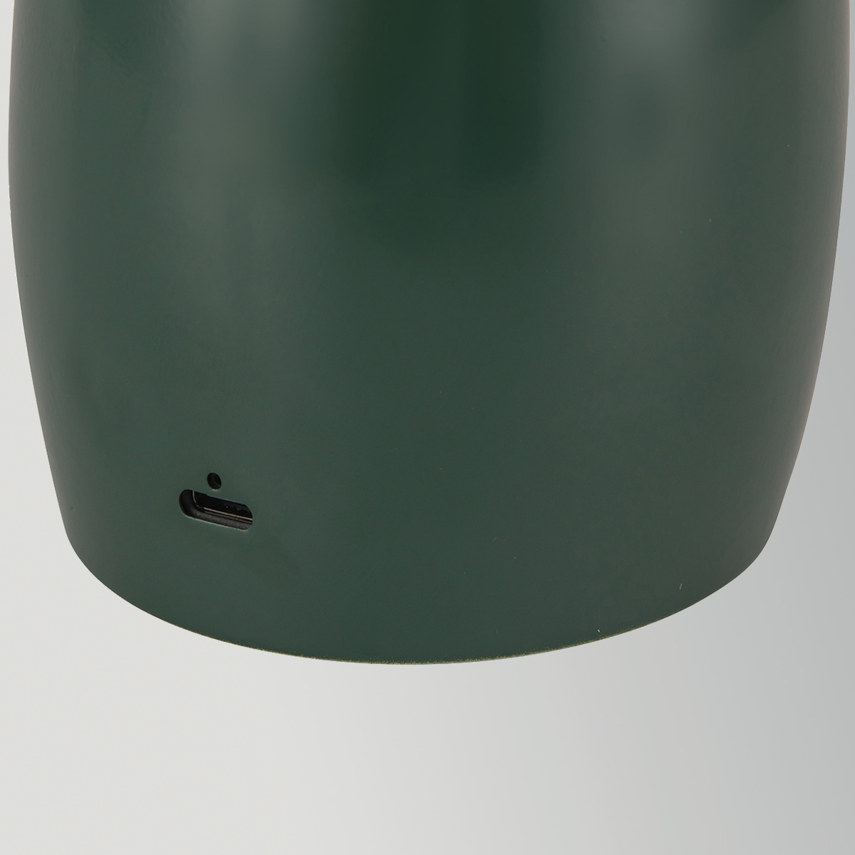 Poppy 27cm Vert portable De Elstead Lighting - Poppy est une lampe de table portable en m&eacute;tal gris fonc&eacute; orn&eacute;e de d&eacute;tails en laiton.