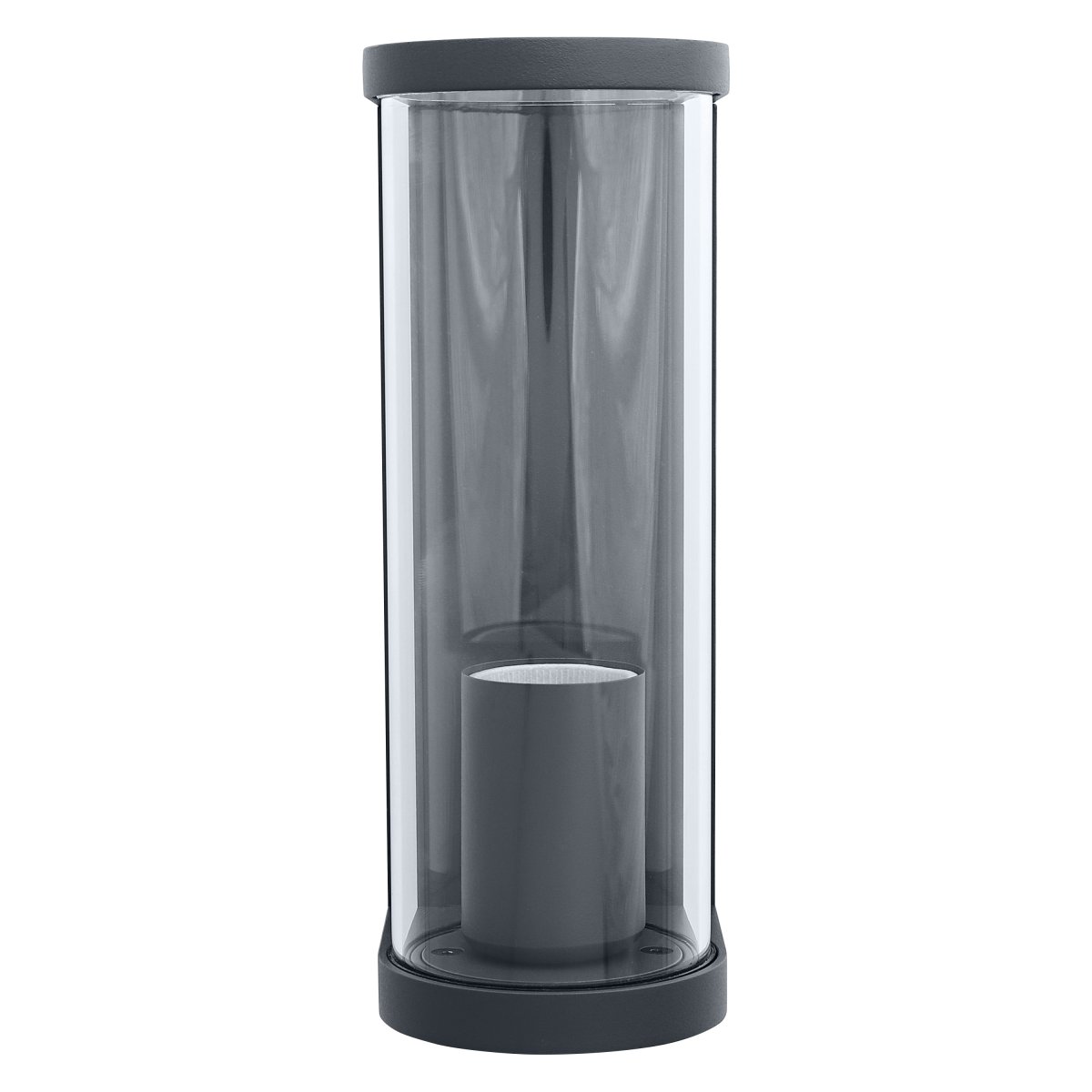Tubular Gris foncé lampe d’extérieur De Ledvance - Fabriquée en aluminium et en verre de haute qualité, cette lampe offre un beau flux lumineux tout en étant protégée des intempéries et du vent avec un indice de protection IP44.