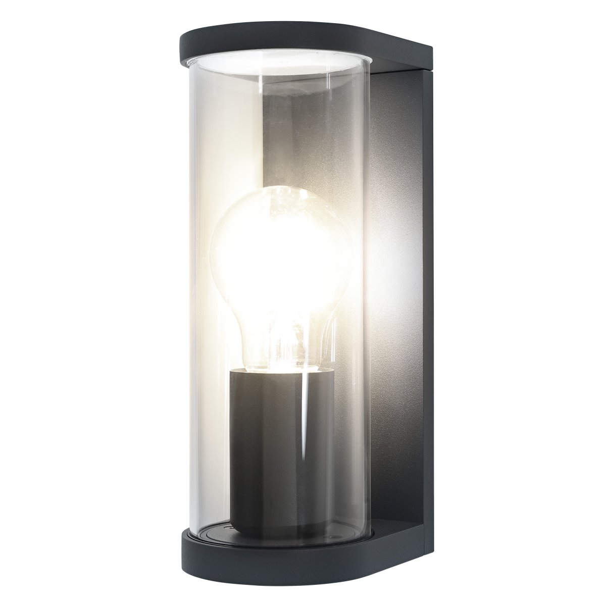 Tubular Gris foncé lampe d’extérieur De Ledvance - Fabriquée en aluminium et en verre de haute qualité, cette lampe offre un beau flux lumineux tout en étant protégée des intempéries et du vent avec un indice de protection IP44.
