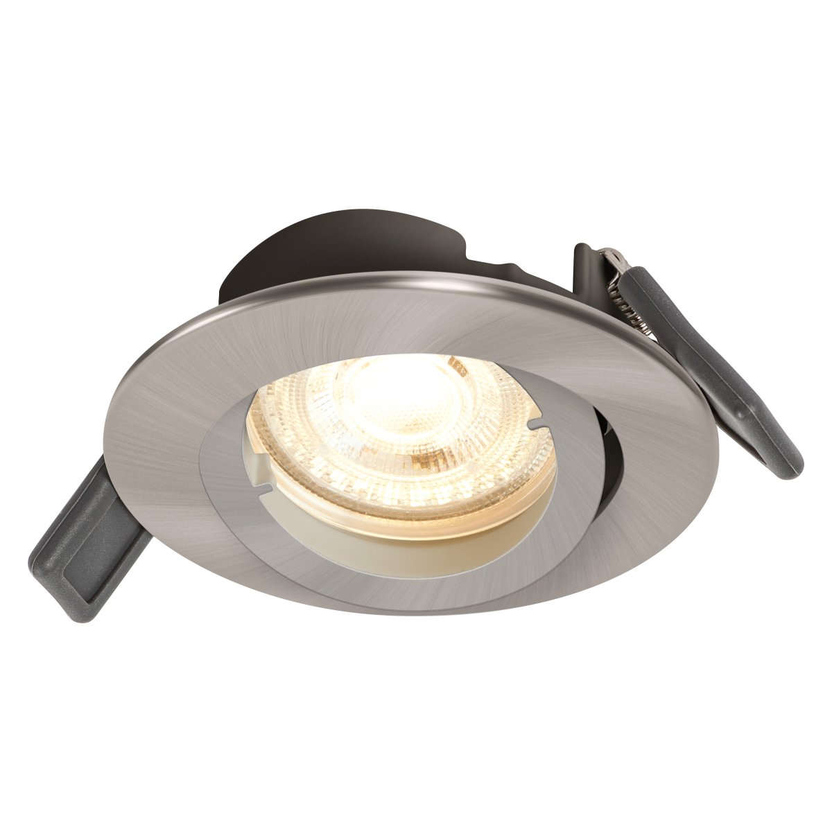 Recess Twist Incl. GU10 4W Nickel brossé De Ledvance - Il est connect&eacute; &agrave; la douille GU10 fournie et au c&acirc;ble &agrave; l'int&eacute;rieur du plafond (inclus dans la livraison) puis connect&eacute; &agrave; l'alimentation &eacute;lectrique comme d'habitude.