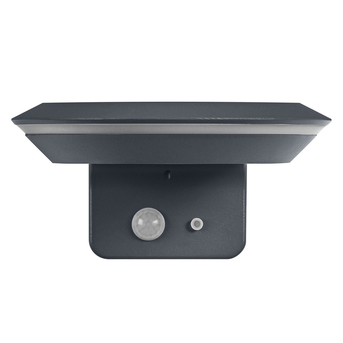Glow Sensor Gris foncé lampe solaire De Osram - Le capteur de mouvement PIR int&eacute;gr&eacute; et le capteur de lumi&egrave;re du jour allument automatiquement la lampe lorsqu'un mouvement est d&eacute;tect&eacute; dans l'obscurit&eacute;, garantissant ainsi s&eacute;curit&eacute; et efficacit&eacute; &eacute;nerg&eacute;tique.