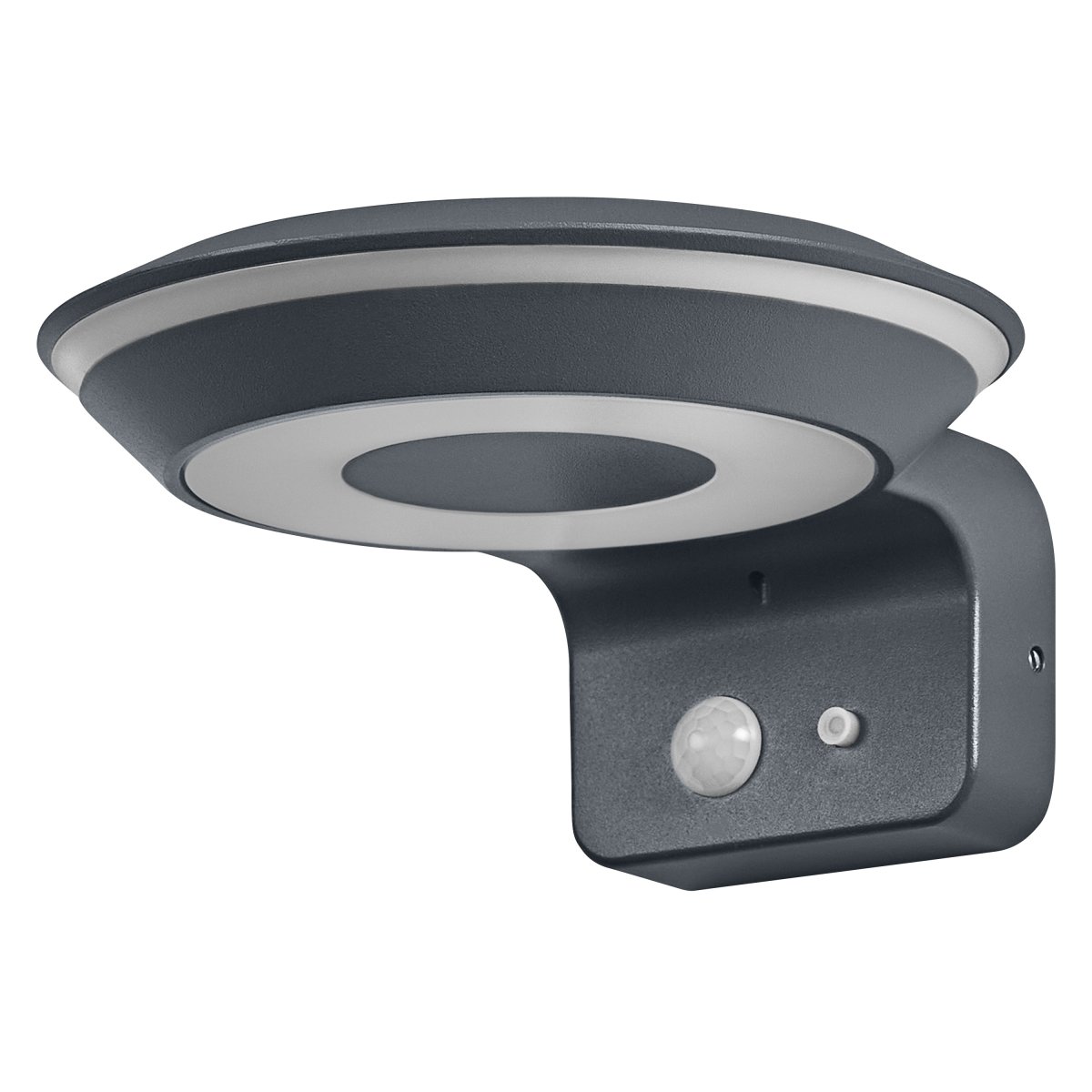 Glow Sensor Gris foncé lampe solaire De Osram - Le capteur de mouvement PIR int&eacute;gr&eacute; et le capteur de lumi&egrave;re du jour allument automatiquement la lampe lorsqu'un mouvement est d&eacute;tect&eacute; dans l'obscurit&eacute;, garantissant ainsi s&eacute;curit&eacute; et efficacit&eacute; &eacute;nerg&eacute;tique.