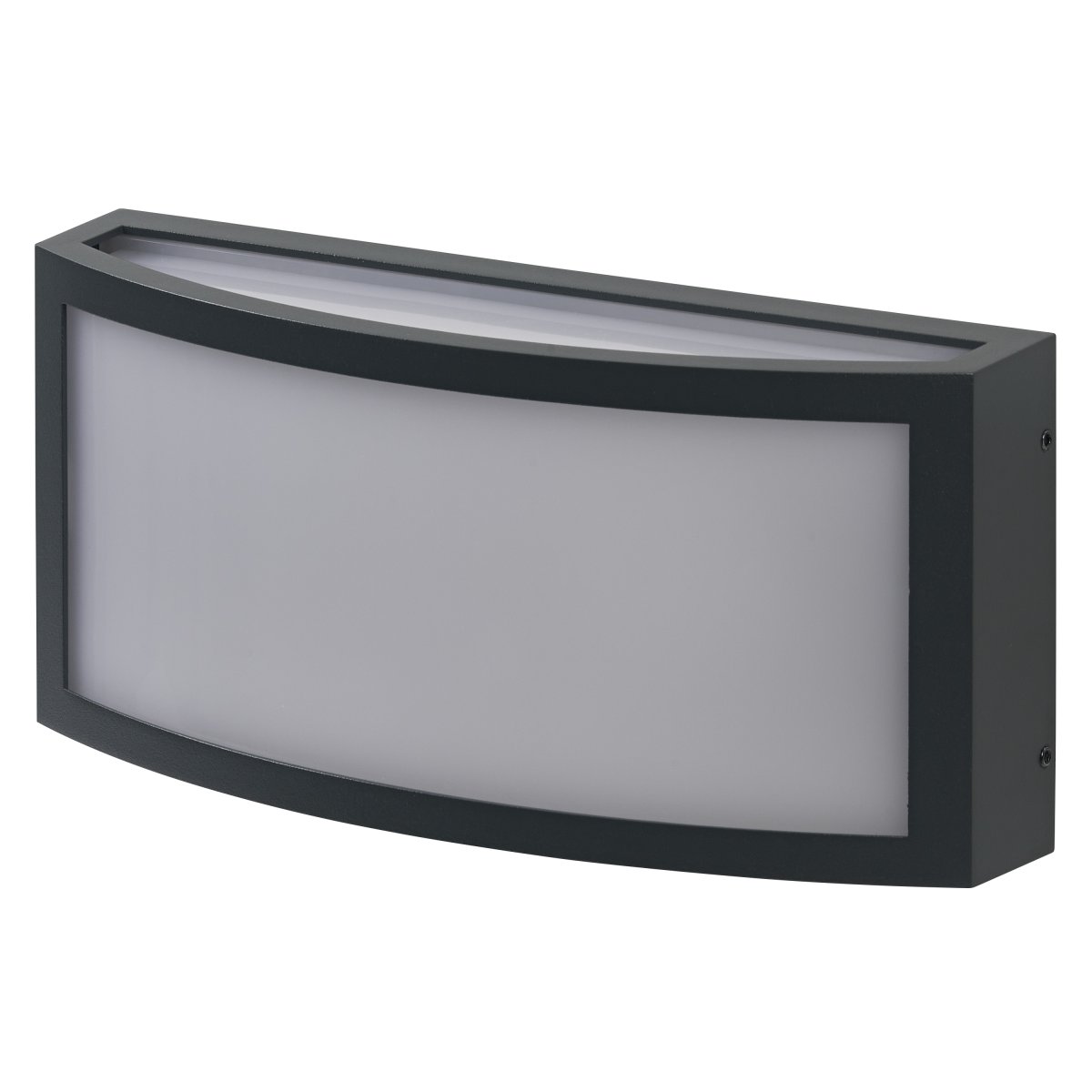 Cuadra Gris foncé lampe d’extérieur De Ledvance - Dess moderna och kurviga design passar utm&auml;rkt b&aring;de f&ouml;r privata hem och offentliga utrymmen, och ger ett behagligt ljusfl&ouml;de som lyser upp varje fasad.