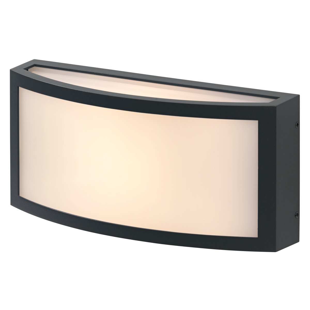Cuadra Gris foncé lampe d’extérieur De Ledvance - Dess moderna och kurviga design passar utm&auml;rkt b&aring;de f&ouml;r privata hem och offentliga utrymmen, och ger ett behagligt ljusfl&ouml;de som lyser upp varje fasad.